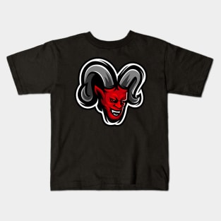 Red devil mascot illustration Kids T-Shirt